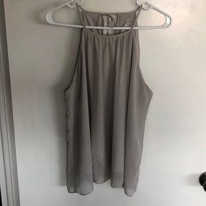 New York & Company Light Grey Blouse Size M